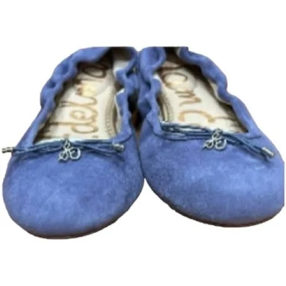 Blue Suede Felicia Flat (Women) Sam Edelman - Picture 1 of 5